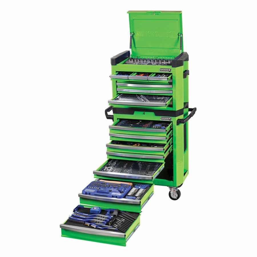 Kincrome Tools Kincrome | Kincrome Contour Tool Workshop 472 Piece 15 Drawer W. Trolley Green K1500G Nice Style