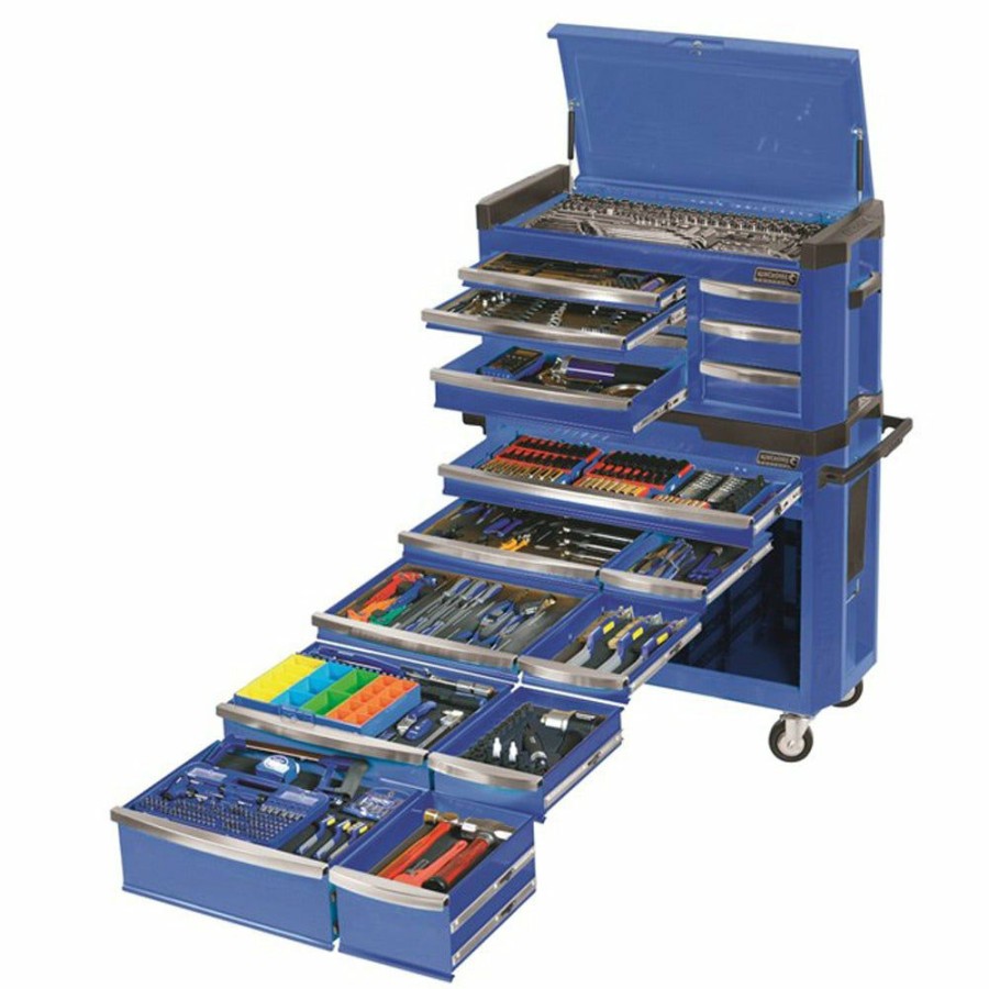 Kincrome Tools Kincrome | Kincrome Contour Tool Workshop 594 Piece 15 Drawer W. Trolley Blue K1505 Discounts Online