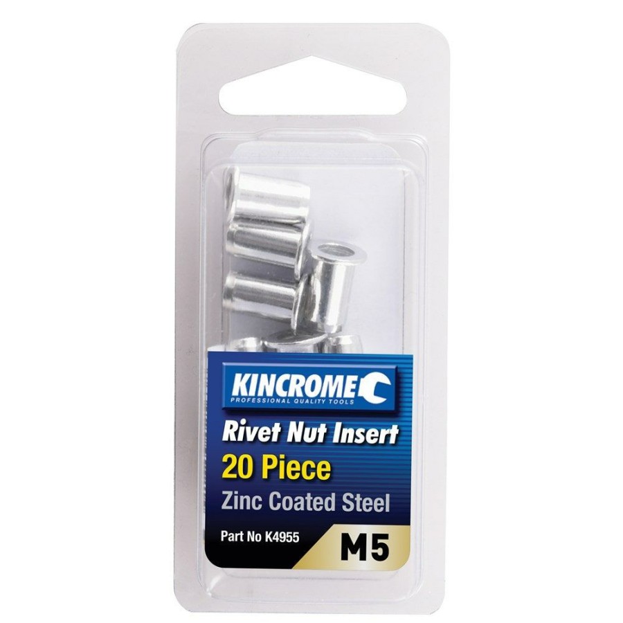 Kincrome Tools Kincrome | Kincrome Rivet Nut Insert M5 Zinc Coated Steel 20 Piece K4955 Wholesale