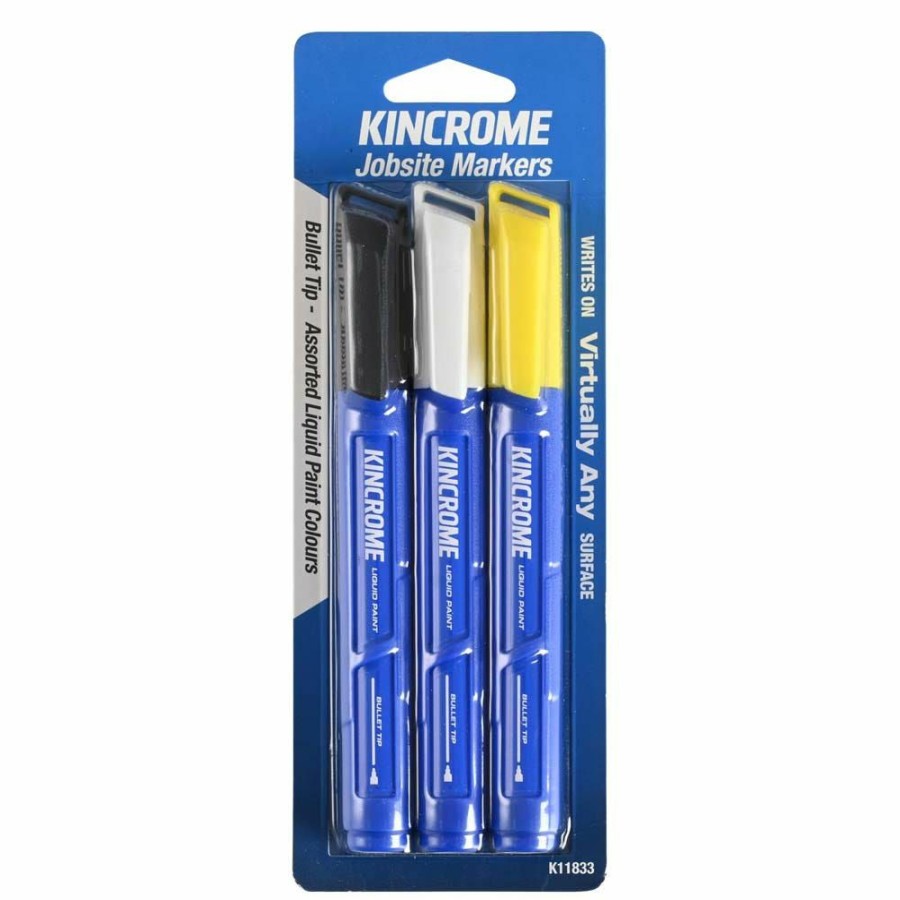 Kincrome Tools Kincrome | Kincrome Paint Marker Bullet Tip Assorted Colours 3 Piece K11833 Free Delivery