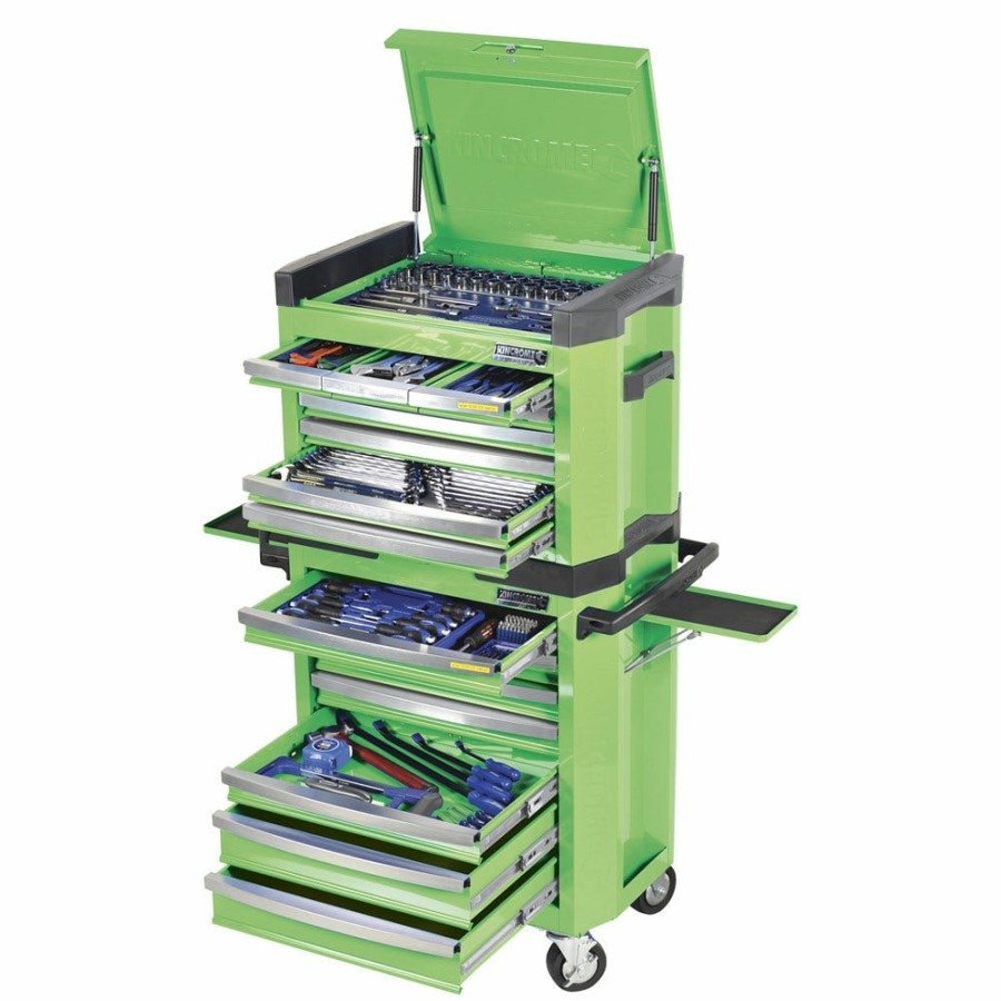 Kincrome Tools Kincrome | Kincrome Contour Tool Workshop 228 Piece 15 Drawer W. Trolley Green K1503G Sale