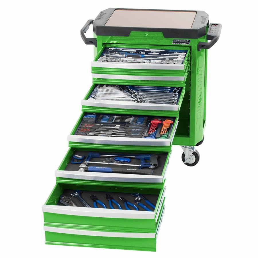 Kincrome Tools Kincrome | Kincrome Contour Tool Trolley Kit 242 Piece 7 Drawer Green K1520G Fire Sale