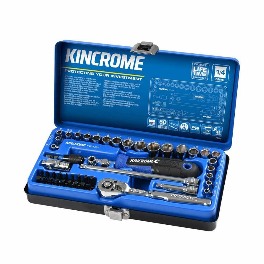 Kincrome Tools Kincrome | Kincrome 48 Piece 1/4Inch Metric/Af Socket Set P2105 High Quality