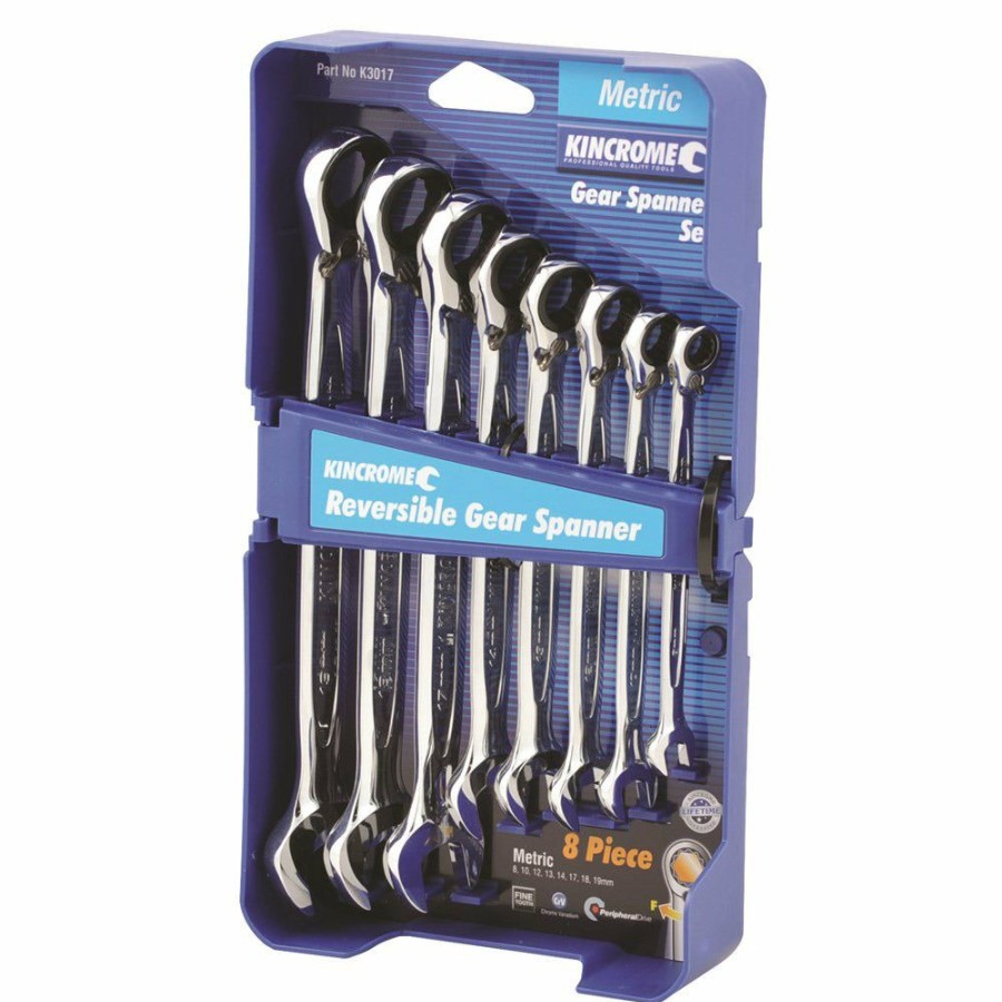 Kincrome Tools Kincrome | Kincrome 8 Piece Combination Gear Spanner Set Metric Reversible K3017 Cheaper