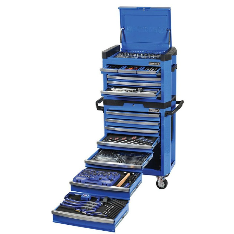 Kincrome Tools Kincrome | Kincrome Contour Tool Workshop 329 Piece 15 Drawer W. Trolley Blue K1501 Fire Sale