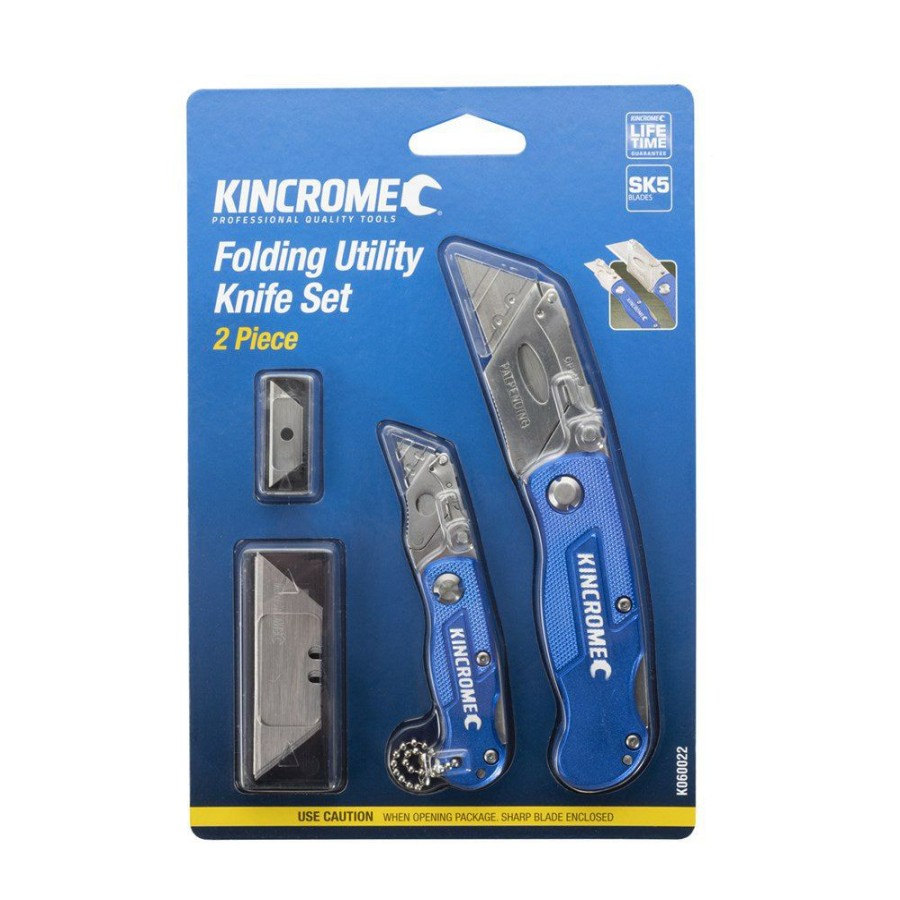 Kincrome Tools Kincrome | Kincrome 2 Piece Lock-Back Folding Utility Knife Set K060022 Sales