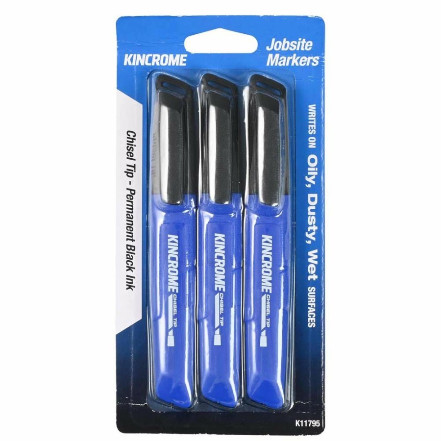 Kincrome Tools Kincrome | Kincrome Permanent Marker Chisel Tip Black 3 Pack K11795 Wholesale