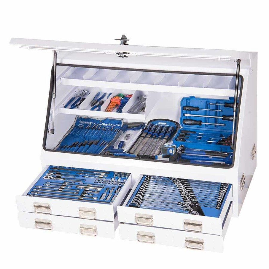 Kincrome Tools Kincrome | Kincrome 232 Piece 1/4, 3/8 And 1/2 Inch Drive Upright Truck Box Tool Kit White K1259W Hot Sell