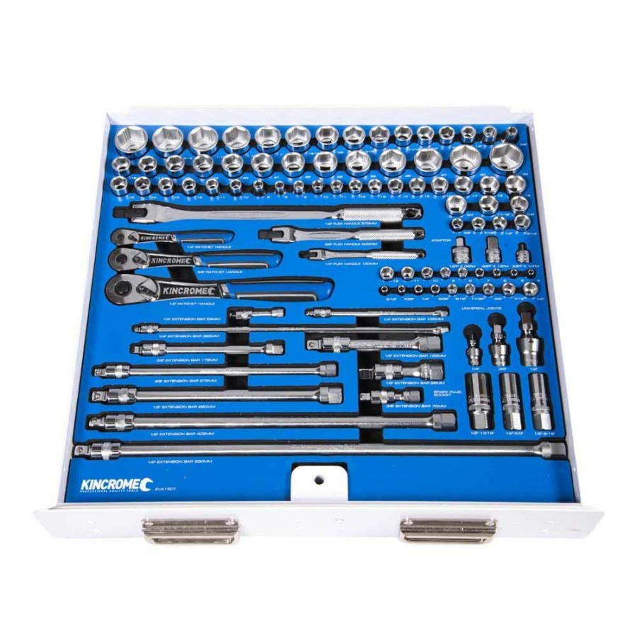 Kincrome Tools Kincrome | Kincrome 232 Piece 1/4, 3/8 And 1/2 Inch Drive Upright Truck Box Tool Kit White K1259W Hot Sell