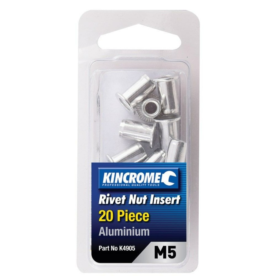 Kincrome Tools Kincrome | Kincrome Rivet Nut Insert M5 Aluminium 20 Piece K4905 High Quality