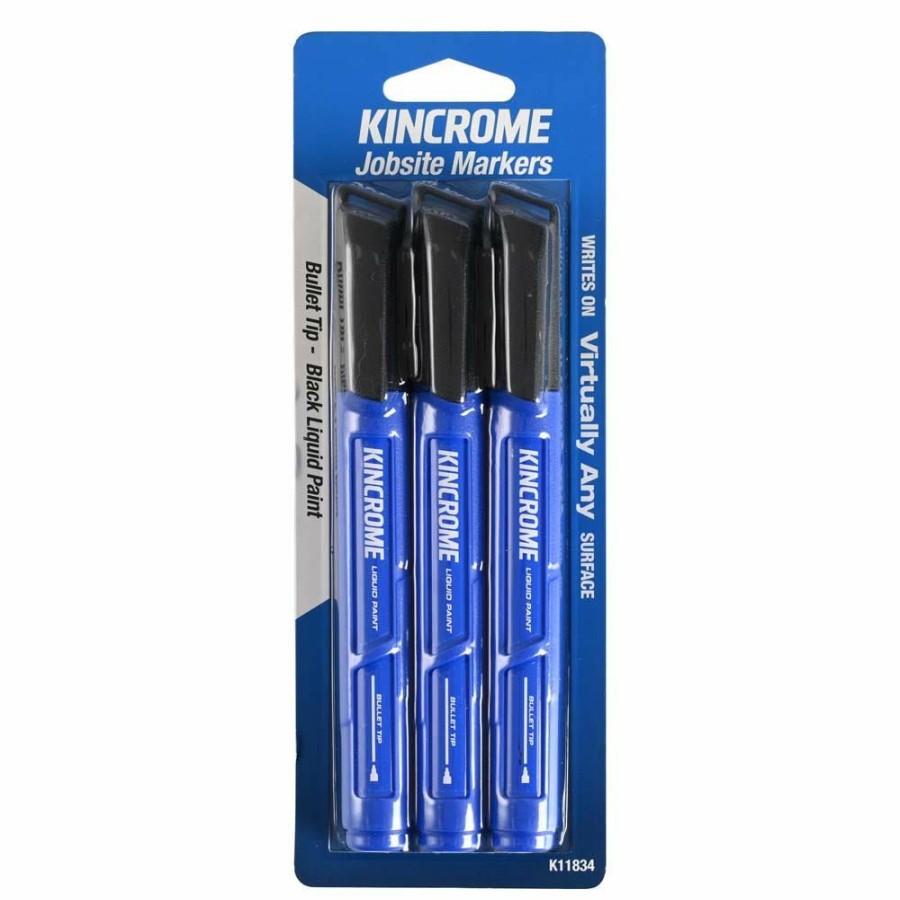 Kincrome Tools Kincrome | Kincrome Paint Marker Bullet Tip Black 3 Piece K11834 Radiant Model