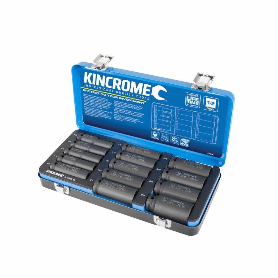 Kincrome Tools Kincrome | Kincrome 14 Piece 1/2 Impact Deep Socket Set K28206 Fire Sale