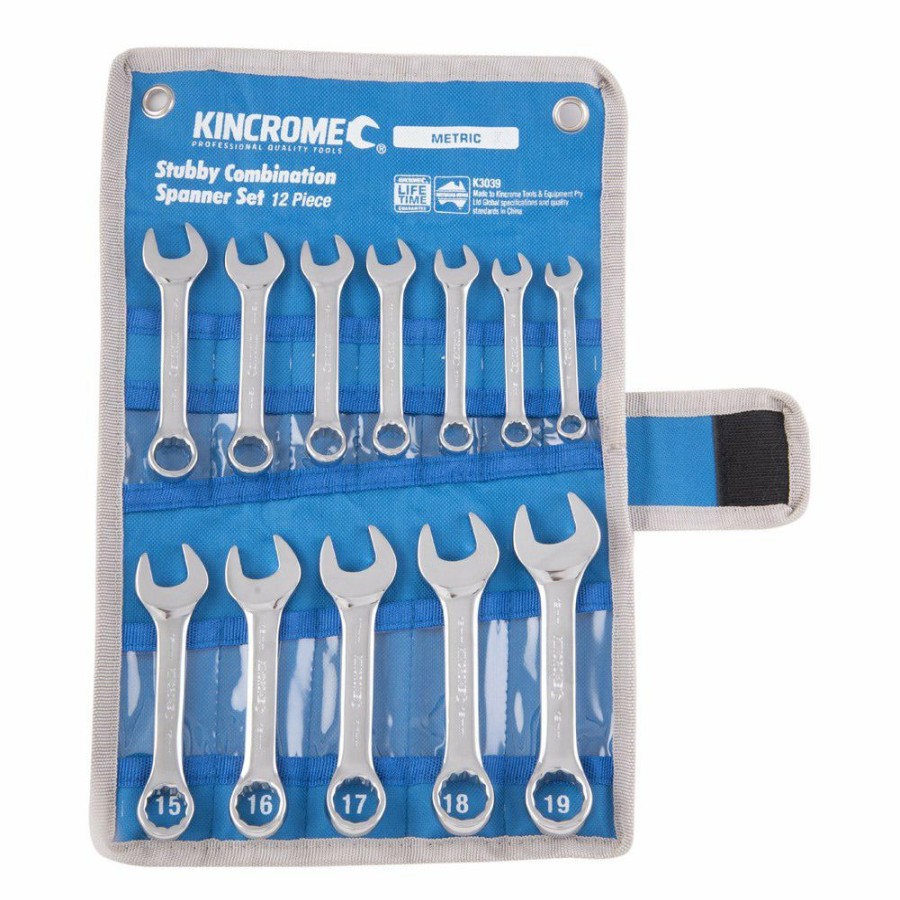 Kincrome Tools Kincrome | Kincrome 12 Piece Stubby Combination Spanner Set Metric K3039 Free Delivery