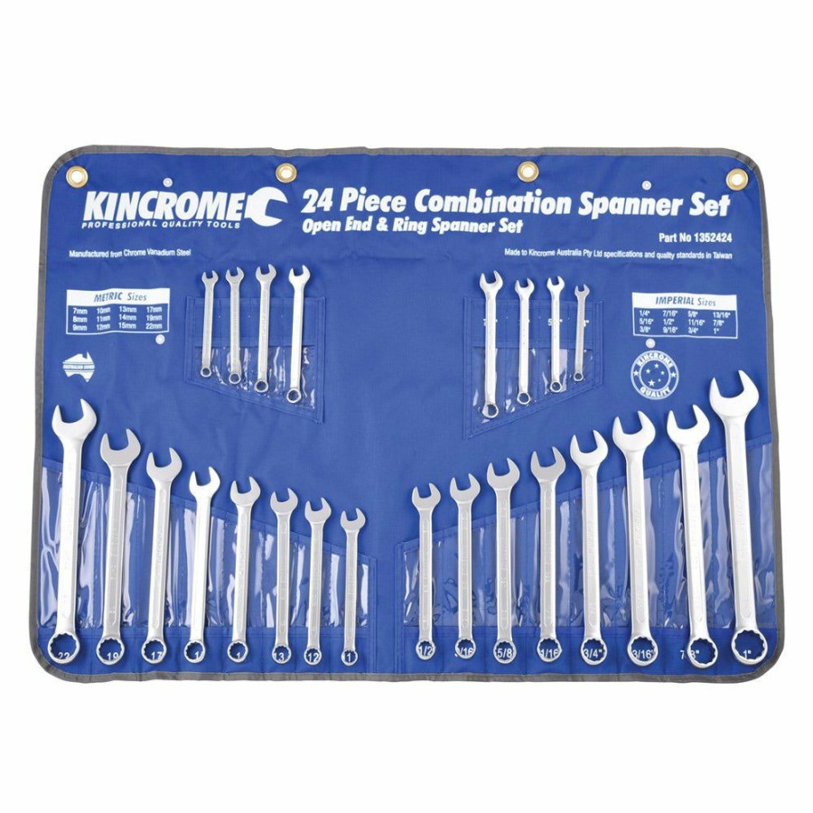 Kincrome Tools Kincrome | Kincrome 24 Piece Combination Spanner Set Imperial & Metric 1352424 Exactly Discount