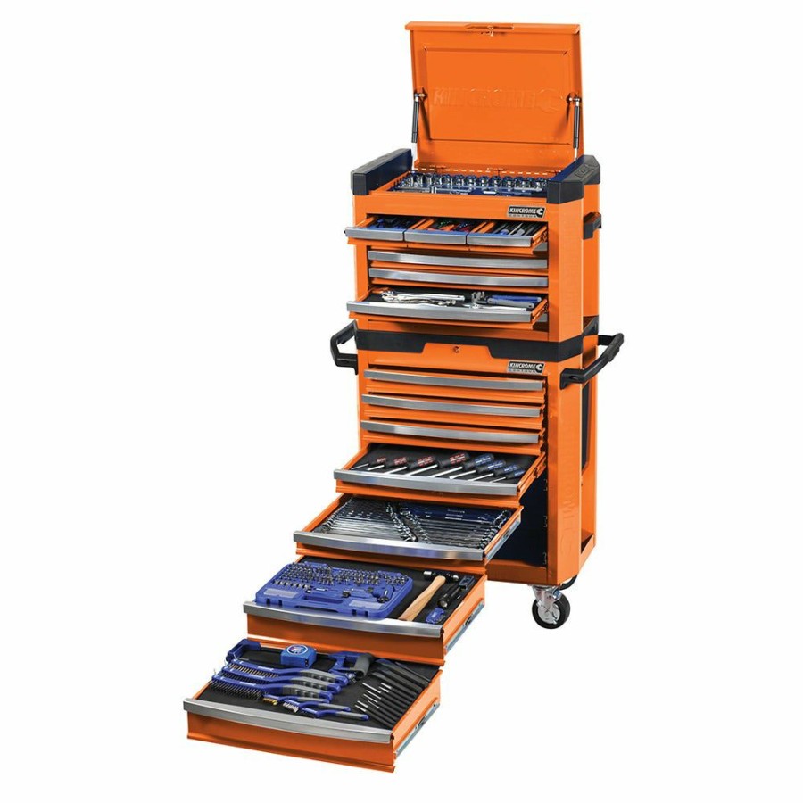 Kincrome Tools Kincrome | Kincrome Contour Tool Workshop 329 Piece 15 Drawer W. Trolley Orange K1501O Wholesale