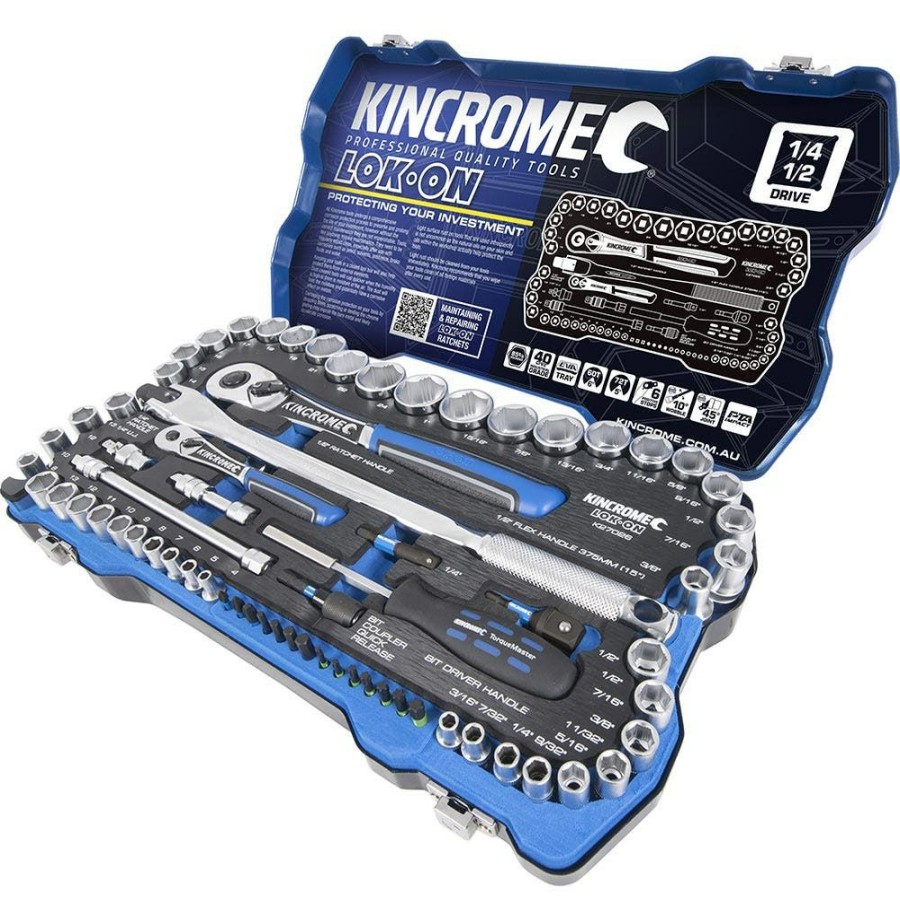 Kincrome Tools Kincrome | Kincrome 68 Piece 1/4Inch & 1/2Inch Socket Set K27026 Clearance