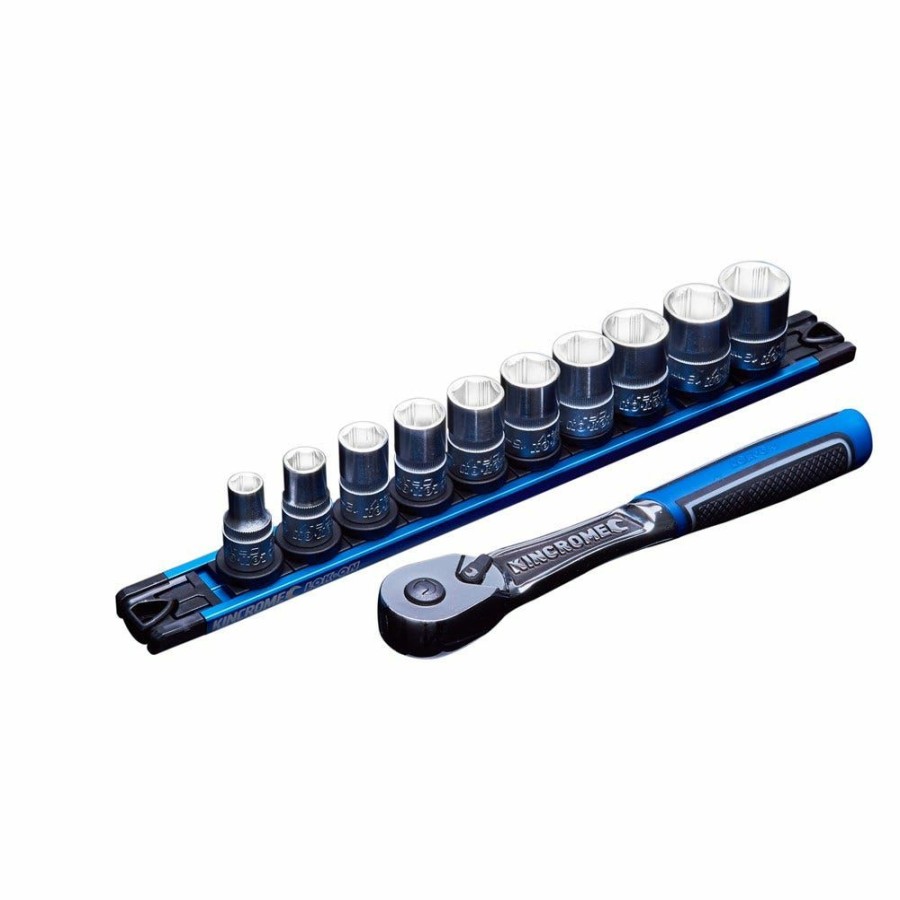 Kincrome Tools Kincrome | Kincrome 11 Piece Lok-On 3/8 Drive Metric Socket Set Twist-Lock Rail K27042 Shoping Model