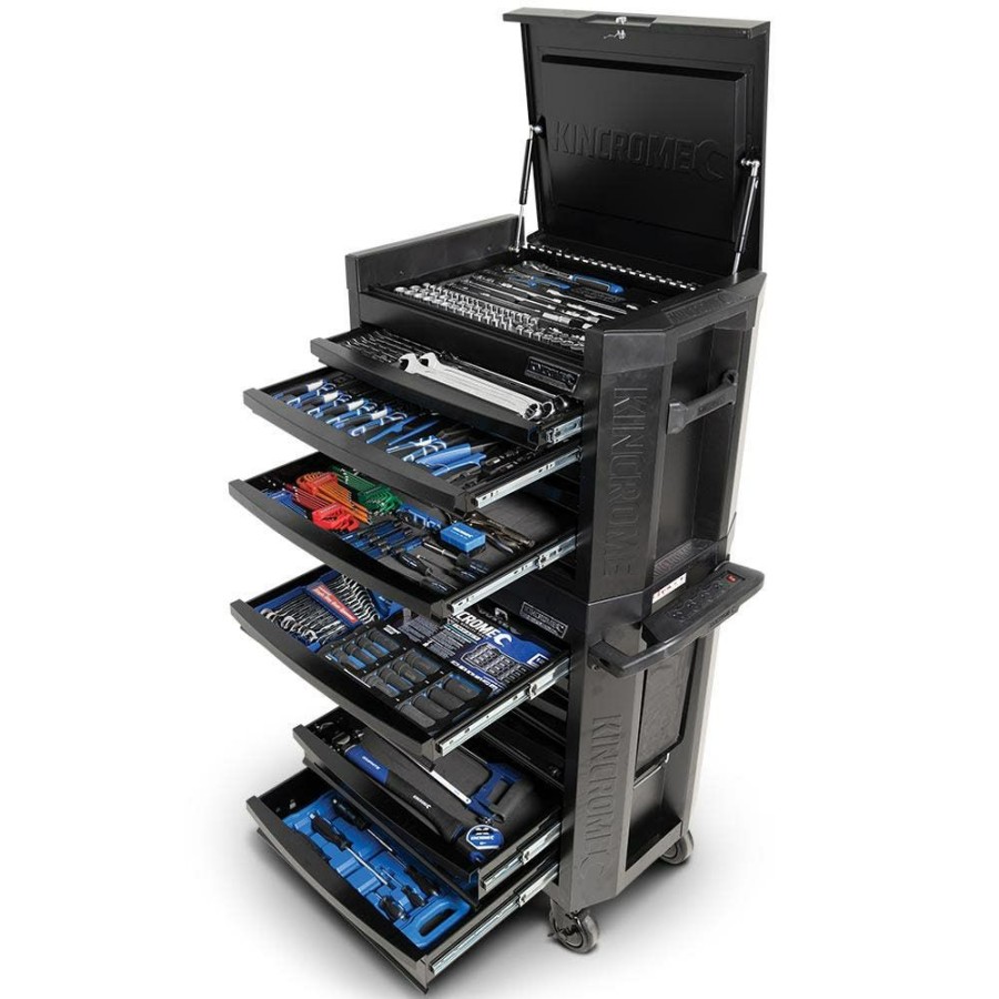 Kincrome Tools Kincrome | Kincrome 266 Piece 12 Drawer Contour Black Chest & Trolley Workshop K1905Mbtt Classical Style