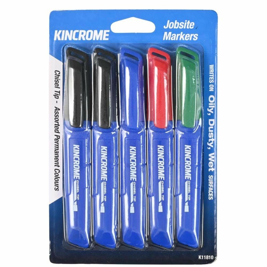 Kincrome Tools Kincrome | Kincrome Permanent Marker Chisel Tip Assorted Colours 5 Pack K11810 Radiant Model