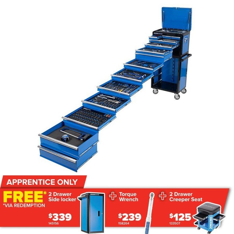 Kincrome Tools Kincrome | Kincrome Evolution Tfl Workshop Tool Kit 377 Piece 14 Drawer P1703 Fire Sale