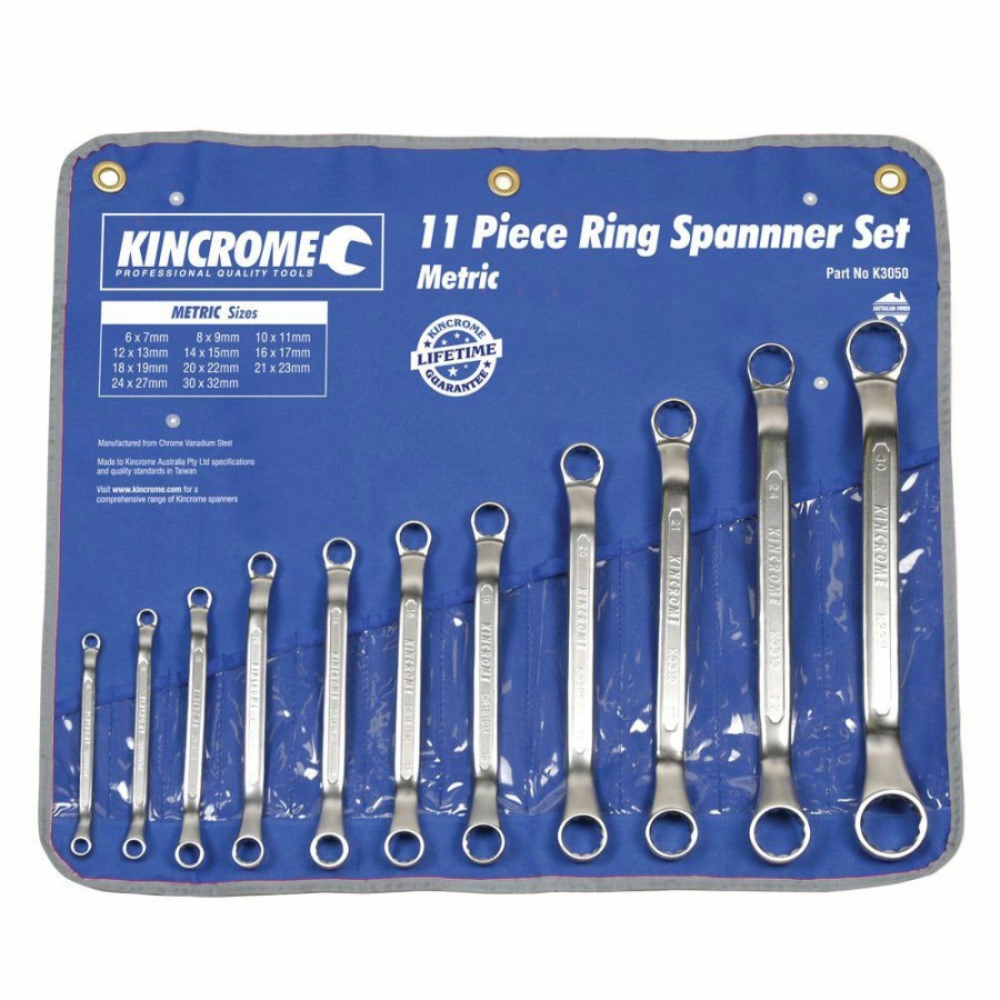 Kincrome Tools Kincrome | Kincrome 11 Piece Ring Spanner Set Metric K3050 Wholesale