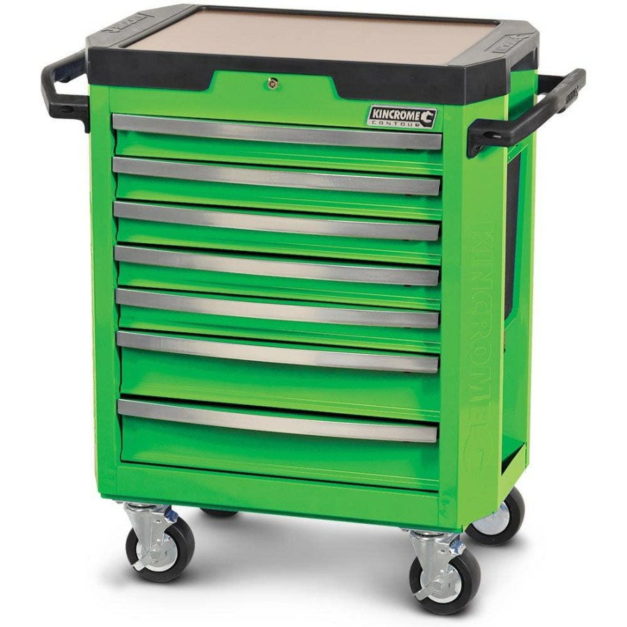 Kincrome Tools Kincrome | Kincrome 7 Drawer Contour Tool Trolley Green K7747G Large Choice