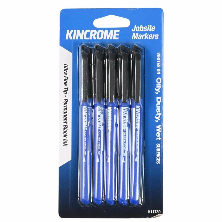 Kincrome Tools Kincrome | Kincrome Permanent Marker Ultra Fine Tip Black 5 Pack K11780 Sells Cheap