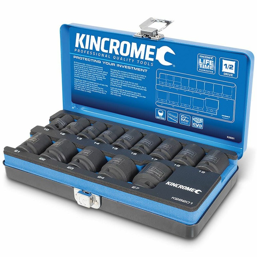 Kincrome Tools Kincrome | Kincrome 14 Piece 1/2Inch Drive Metric Socket Set K28201 Discounts Online