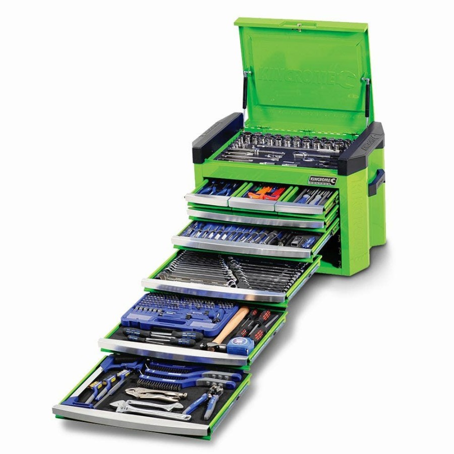 Kincrome Tools Kincrome | Kincrome 328 Piece 1/4, 3/8 And 1/2 Inch Drive Contour Tool Chest Kit Green K1502G Free Delivery