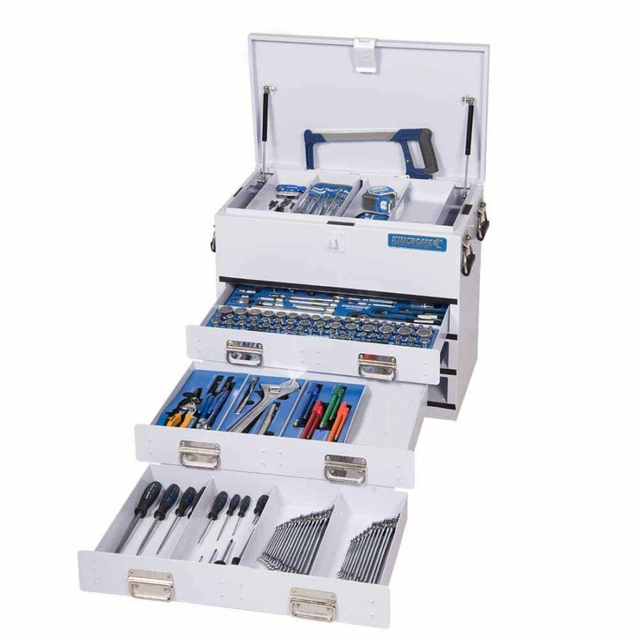 Kincrome Tools Kincrome | Kincrome 219 Piece 1/4, 3/8 And 1/2 Inch Drive Truck Box Tool Kit White K1258W Free Delivery