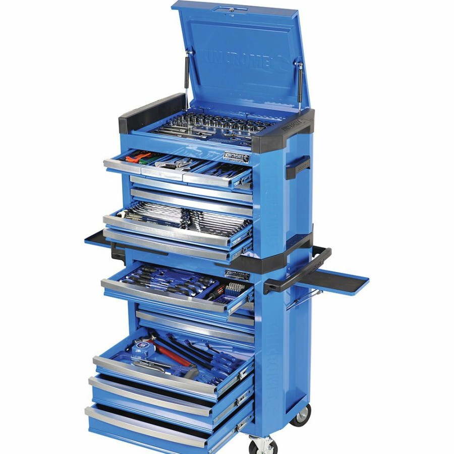 Kincrome Tools Kincrome | Kincrome Contour Tool Workshop 228 Piece 15 Drawer W. Trolley Blue K1503 Large Choice