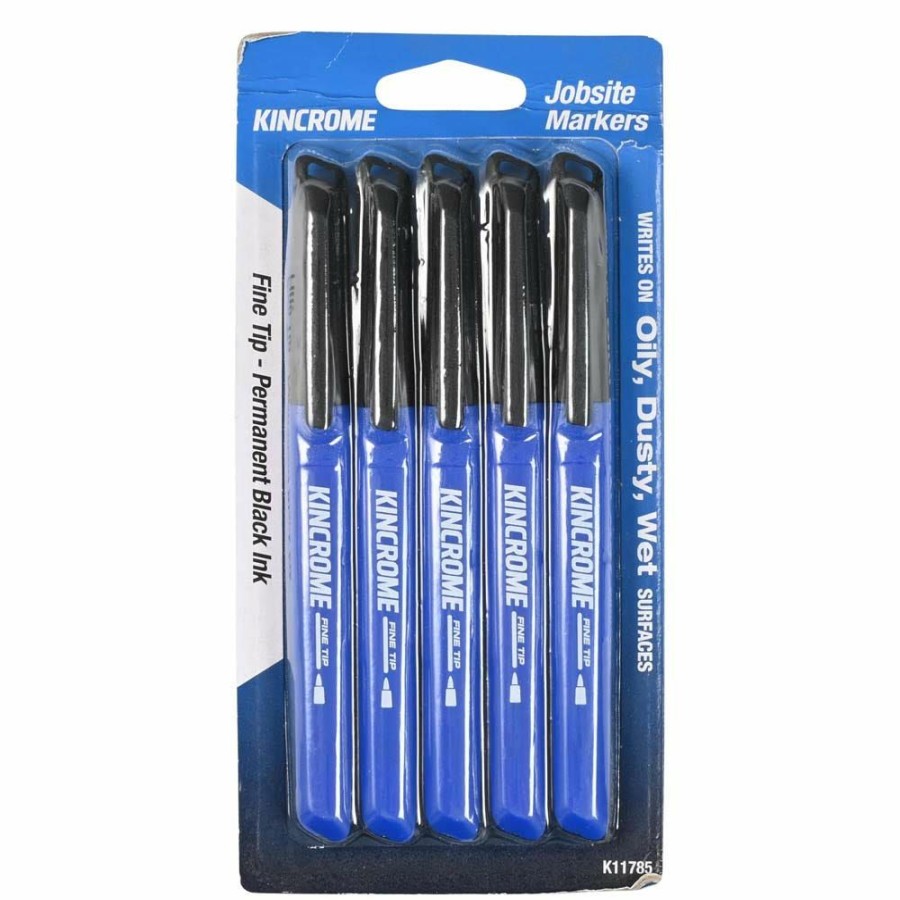 Kincrome Tools Kincrome | Kincrome Permanent Marker Fine Tip Black 5 Pack K11785 Fire Sale