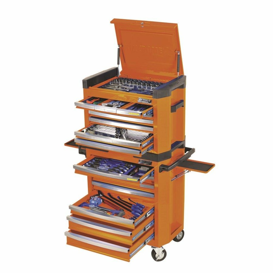 Kincrome Tools Kincrome | Kincrome Contour Tool Workshop 228 Piece 15 Drawer W. Trolley Orange K1503O Wholesale