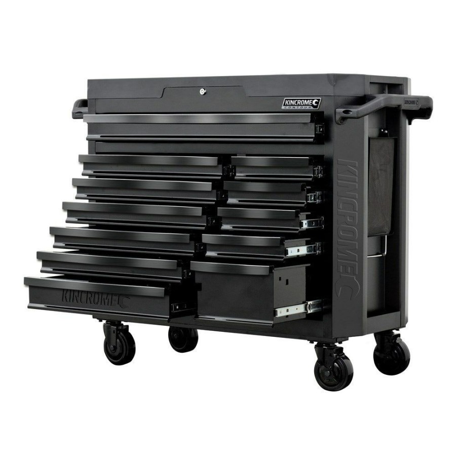 Kincrome Tools Kincrome | Kincrome 12-Drawer Contour Wide Tool Trolley Black Series K7542 High Quality