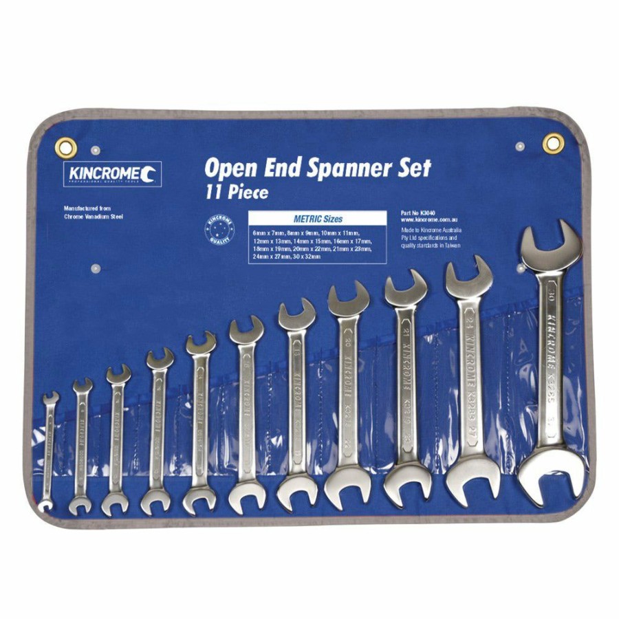 Kincrome Tools Kincrome | Kincrome 11 Piece Open End Spanner Set Metric K3040 Fire Sale